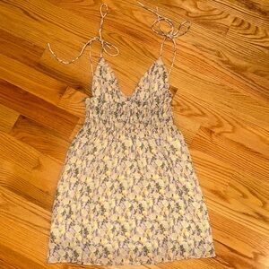 Floral Spaghetti Strap Dress with Ties